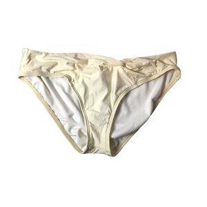 ANTONIO MELANI- WOMENS OFF-WHITE BIKINI BOTTOMS SIZE LARGE